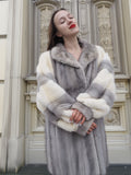 Sapphire And Pearl Mink Fur Coat  S Excellent