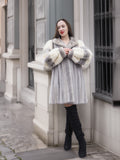 Sapphire And Pearl Mink Fur Coat  S Excellent