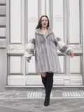 Sapphire And Pearl Mink Fur Coat  S Excellent