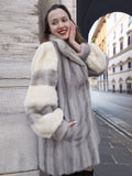 Sapphire And Pearl Mink Fur Coat  S Excellent