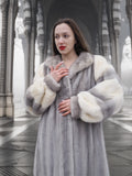 Sapphire And Pearl Mink Fur Coat  S Excellent