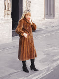 PastelBrown Female Mink Coat S