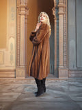 PastelBrown Female Mink Coat S