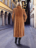 PastelBrown Female Mink Coat S
