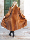 PastelBrown Female Mink Coat S