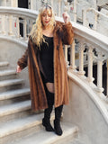 PastelBrown Female Mink Coat S