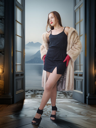 “La Sirène” —  Golden Pearl Mink Fur Coat