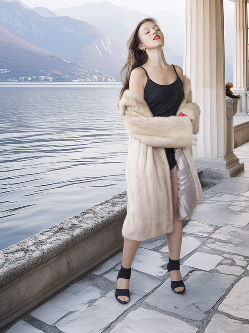 “La Sirène” —  Golden Pearl Mink Fur Coat
