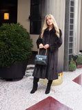 Dark Ranch Black Mink Fur Jacket Coat M/L