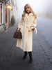 Cream Pearl Mink Fur Coat Bell sleeves By Holt Renfrew M/L