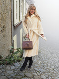 Cream Pearl Mink Fur Coat Bell sleeves By Holt Renfrew M/L