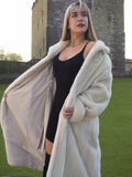 Luxurious Cream Female Mink Fur Coat 52"  Long M/L