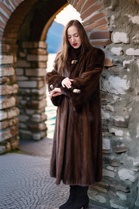 "The Veil of Garda" – Demi Buff Mink Coat - Rich Brown Tone