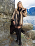 Fitch Fur Coat Coats Mink Trim L