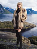 Fitch Fur Coat Coats Mink Trim L