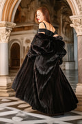 "La Diva Noir" – Designer Black Onyx Mink Coat with Rich Satin Lining