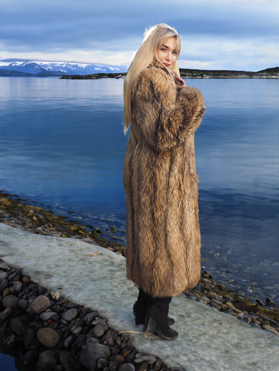 Finnish Raccoon Fur Coat S