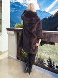 Canada Majestic Dark Ranch Black Mink Fur Jacket Coat S/M