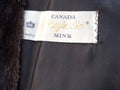 Canada Majestic Dark Ranch Black Mink Fur Jacket Coat S/M