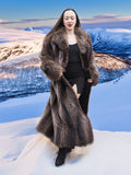 Silver Tip Canadian Raccoon Fur Coat Coats L/XL 50" Long