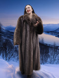 Silver Tip Canadian Raccoon Fur Coat Coats L/XL 50" Long