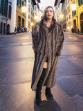 Raccoon Fur Coat Coats Silver Tips 49" Long M/L