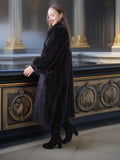 "Shadow Reign" – Classic Black Mink with Detachable Fox Collar