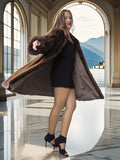 The Marquise Swing – Demi Buff Mink Swing Stroller Coat with Fold Back Cuffs