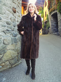 Dark Ranch Black Mink Fur Jacket Coat S