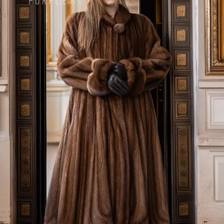 極美品✨高級 BIRGER CHRISTENSEN ミンク ファー ジャケット Candlelight Heiress Birger Christensen Demi Buff Mink Coat