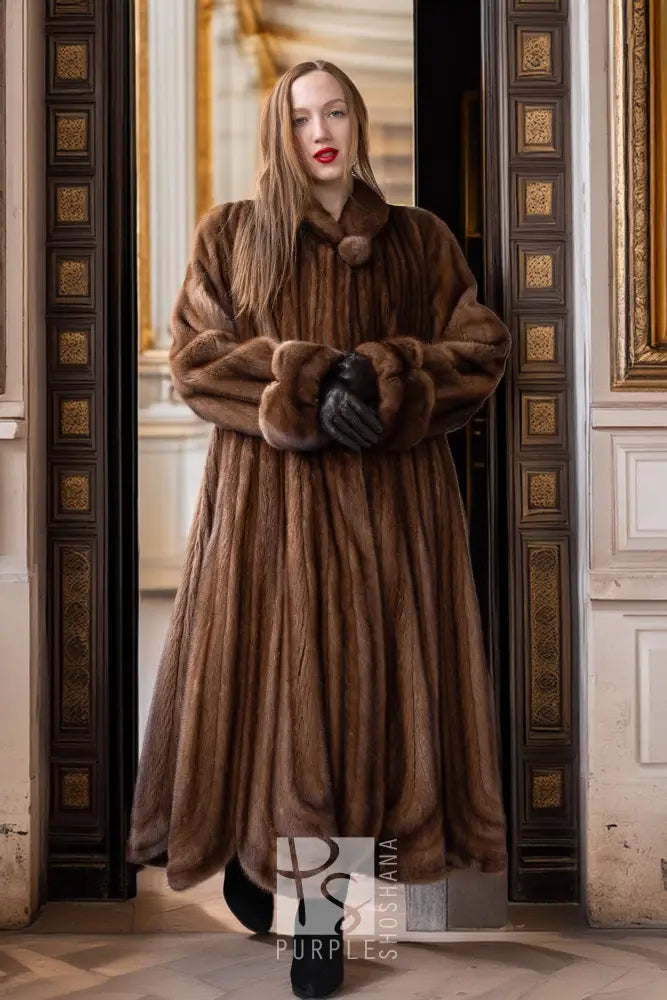 "Candlelight Heiress" — Birger Christensen Demi Buff Mink | Full-Length Couture Fur Coat