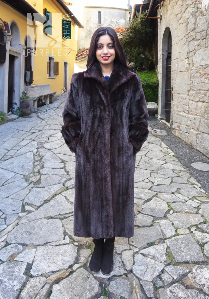 Dark Ranch Female Black Mink Fur Jacket Coat S
