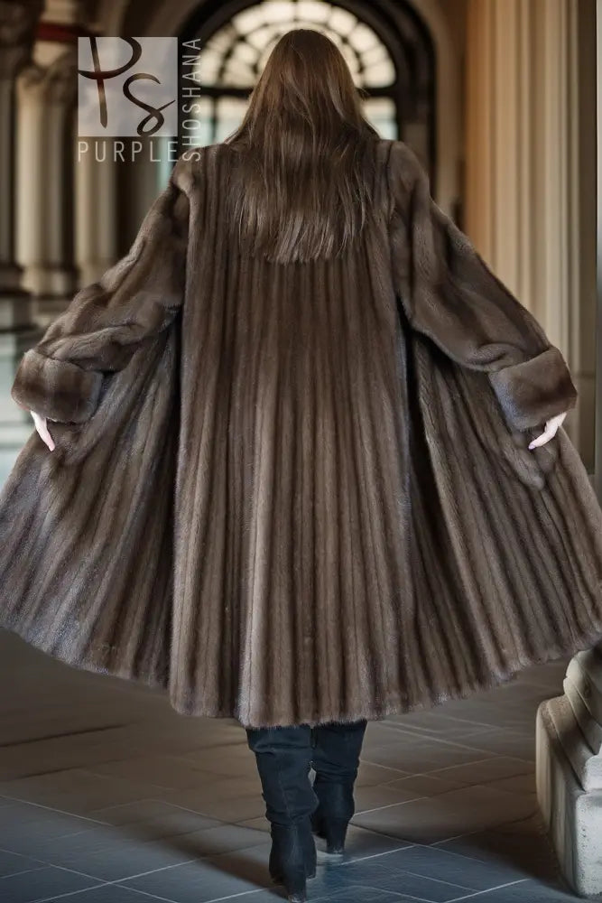 "La Belle Vienne" – Fine Female Demi Buff Mink Coat With A Swing