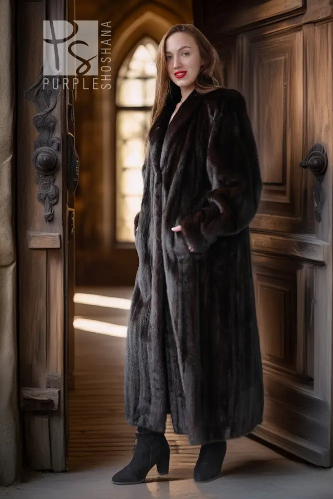 "Le Miroir Noir" — Black Mink with Mahogany Shadows