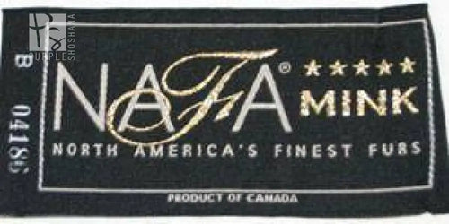 NAFA Mink product label text: North America’s Finest Furs, Product of Canada.