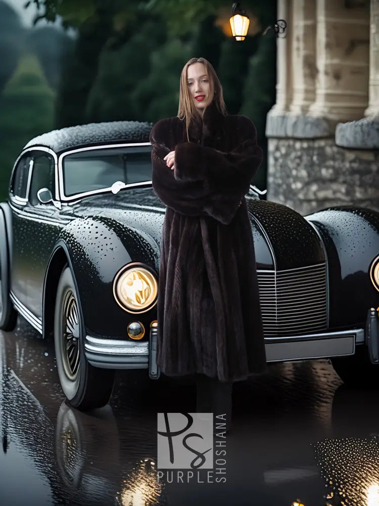 "Midnight Liberté" – Dark Ranch Full Length Elegant Black Mink