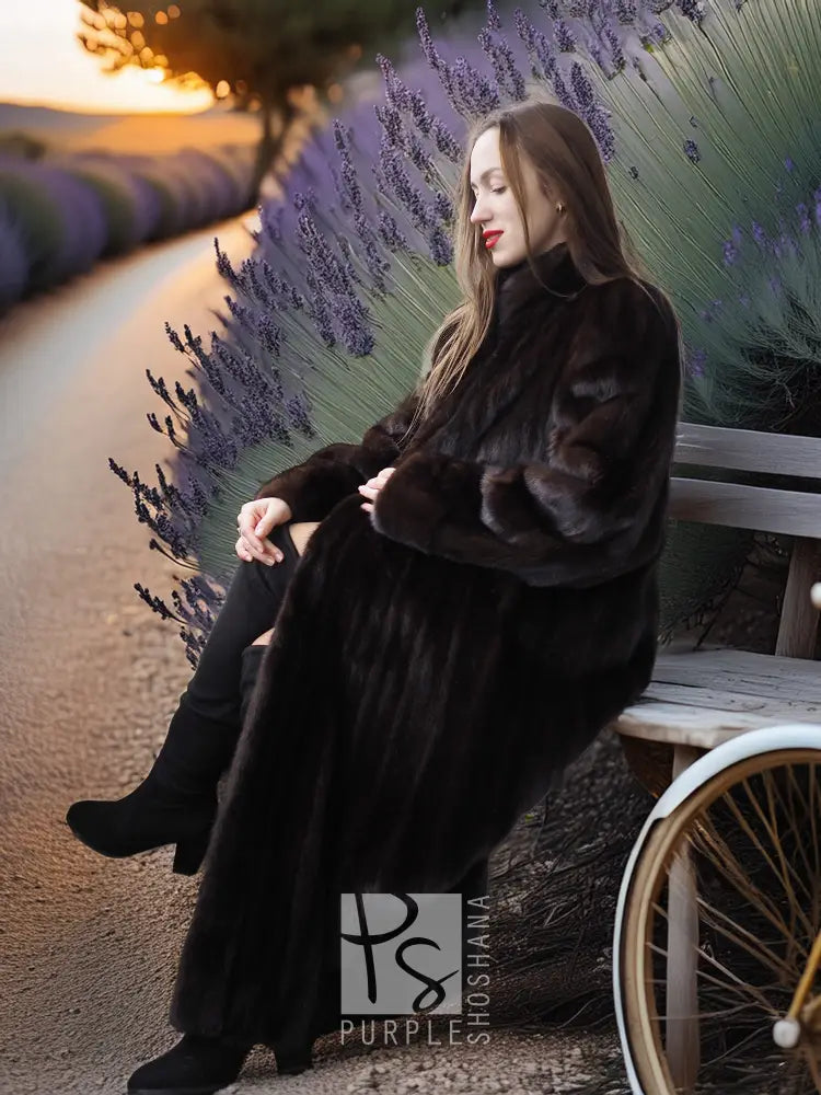 "Midnight Liberté" – Dark Ranch Full Length Elegant Black Mink