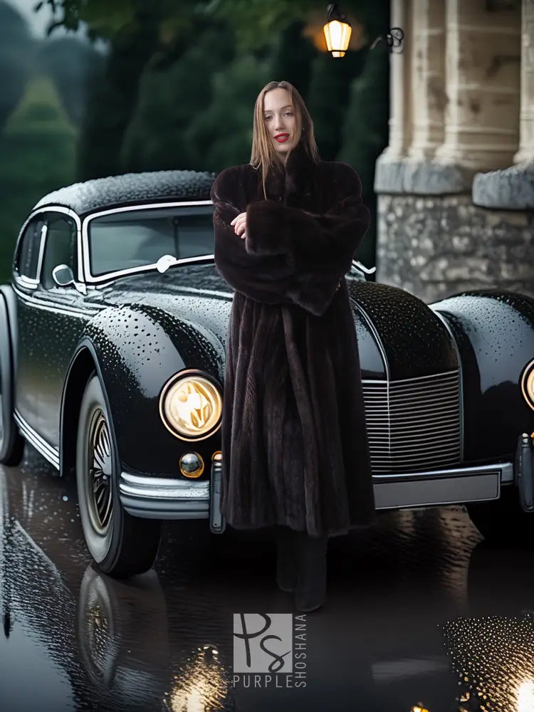 "Midnight Liberté" – Dark Ranch Full Length Elegant Black Mink