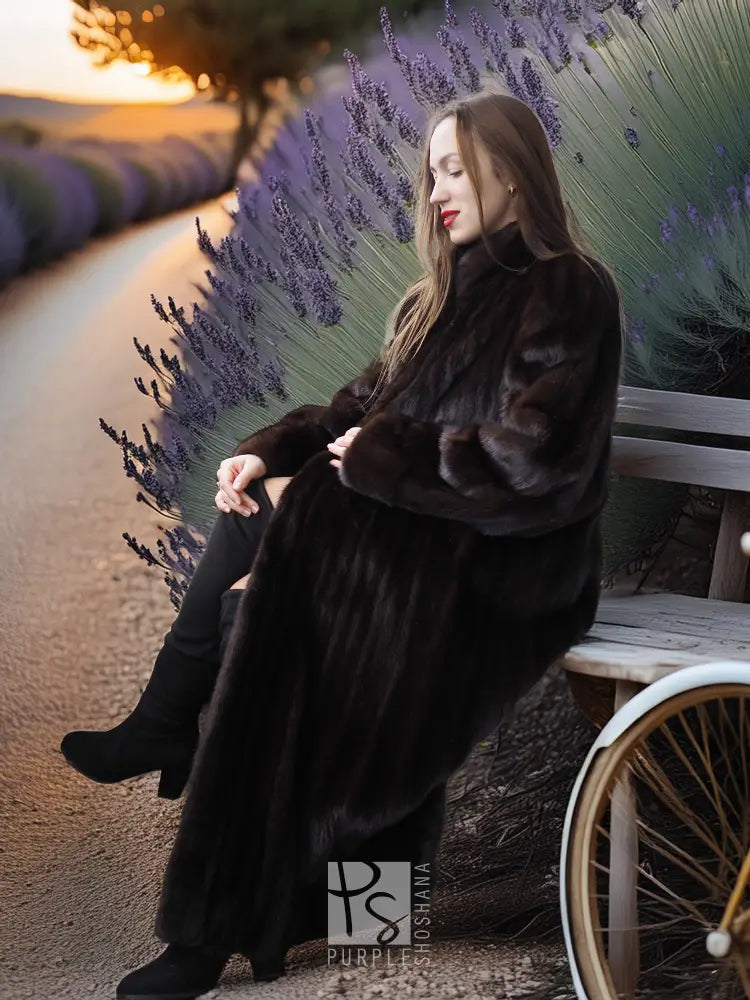 "Midnight Liberté" – Dark Ranch Full Length Elegant Black Mink