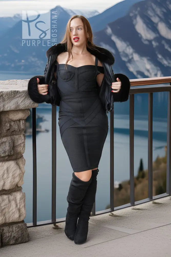 ’Nero Bellissima’ – Holt Renfrew Black Mink & Fox Fur Jacket - Coats & Jackets