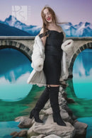 "Silver Veil" — Blue Fox Fur Jacket – Quiet Luxury