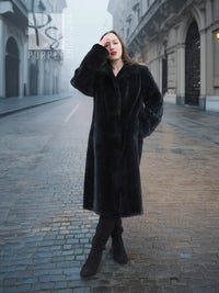 Sheard Deep Emerald Green Mink Fur Coat M Excellent