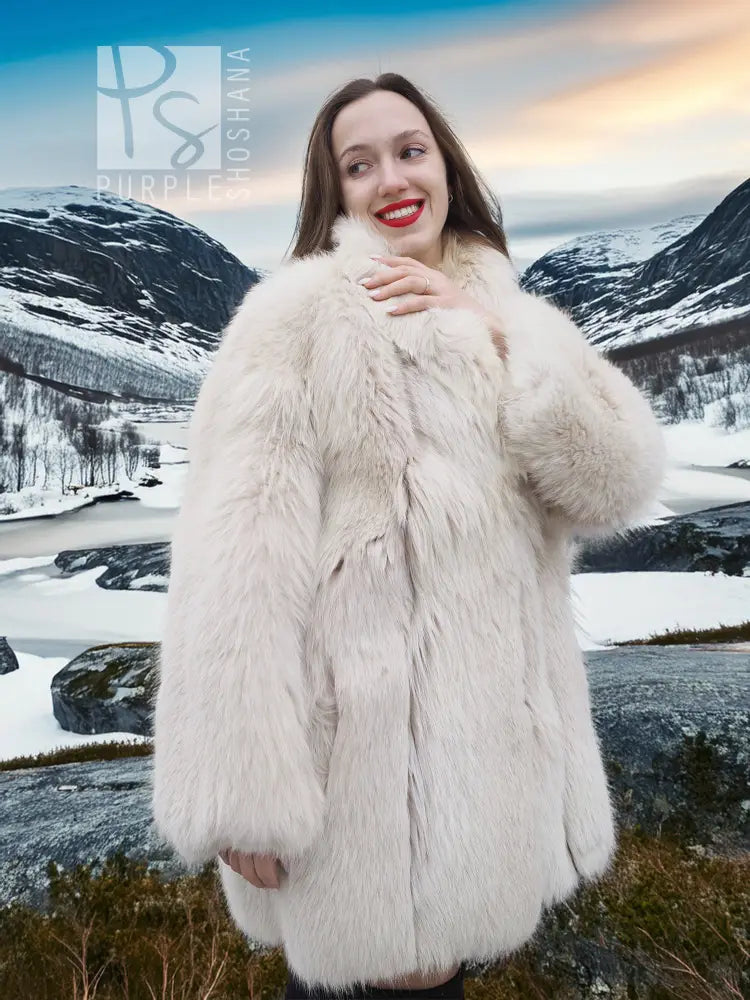 Soft Plush Blush  Fox Jacket Jackets S/M