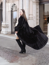 The Raven Waltz – NAFA Black Female Mink Full 94" Sweep Coat