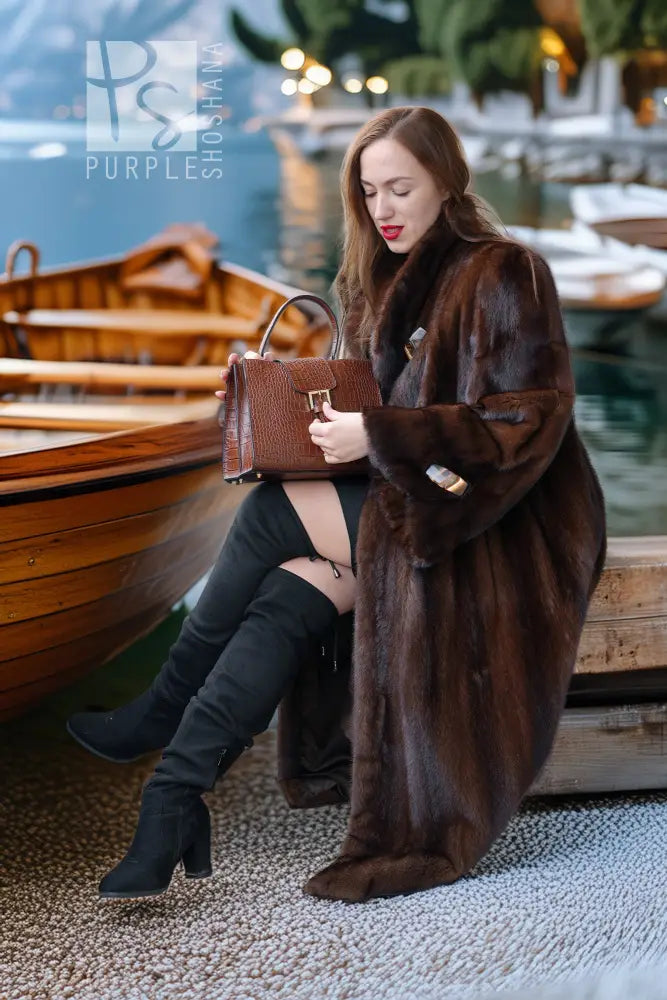 "The Veil of Garda" – Demi Buff Mink Coat - Rich Brown Tone
