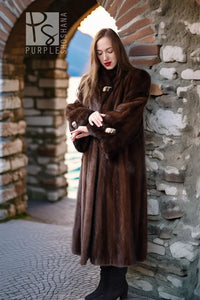 "The Veil of Garda" – Demi Buff Mink Coat - Rich Brown Tone