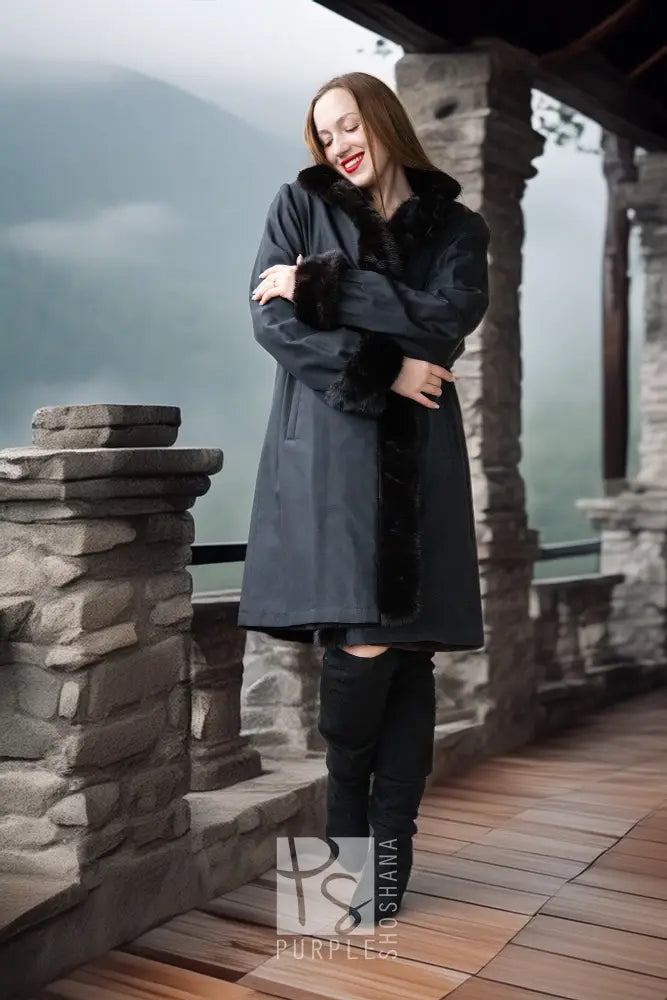 "Velvet Nocturne"- Sheared Mink Elegance with a Hidden Casual Side