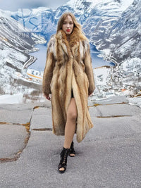 Vintage Red Fox Coat Size M