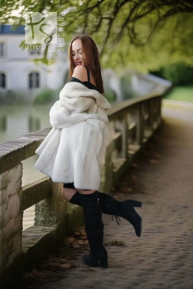 "Violet Reverie" — Vintage Violet Mink Fur Jacket