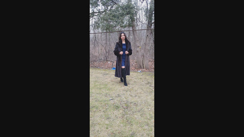 Dark Ranch Female Black Mink Fur Jacket Coat S